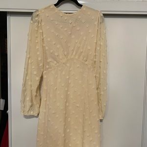 Chicwish Ivory Midi Dress L NWT